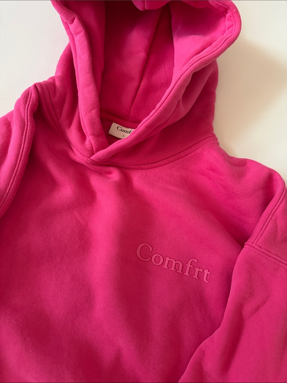 Comfrt Bright Pink Hoodie & Shorts Set - Picture 5 of 9
